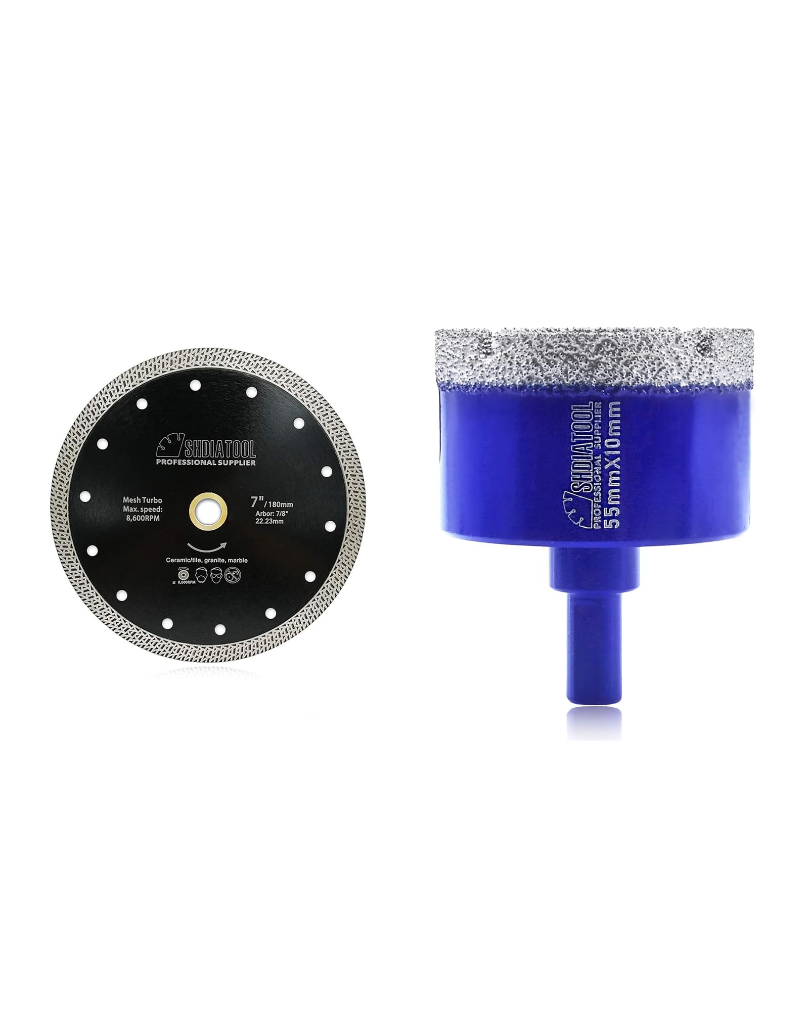 Percer le Grès Cérame avec Forets Diamant 55mm et SHDIATOOL Disque à Tronçonner