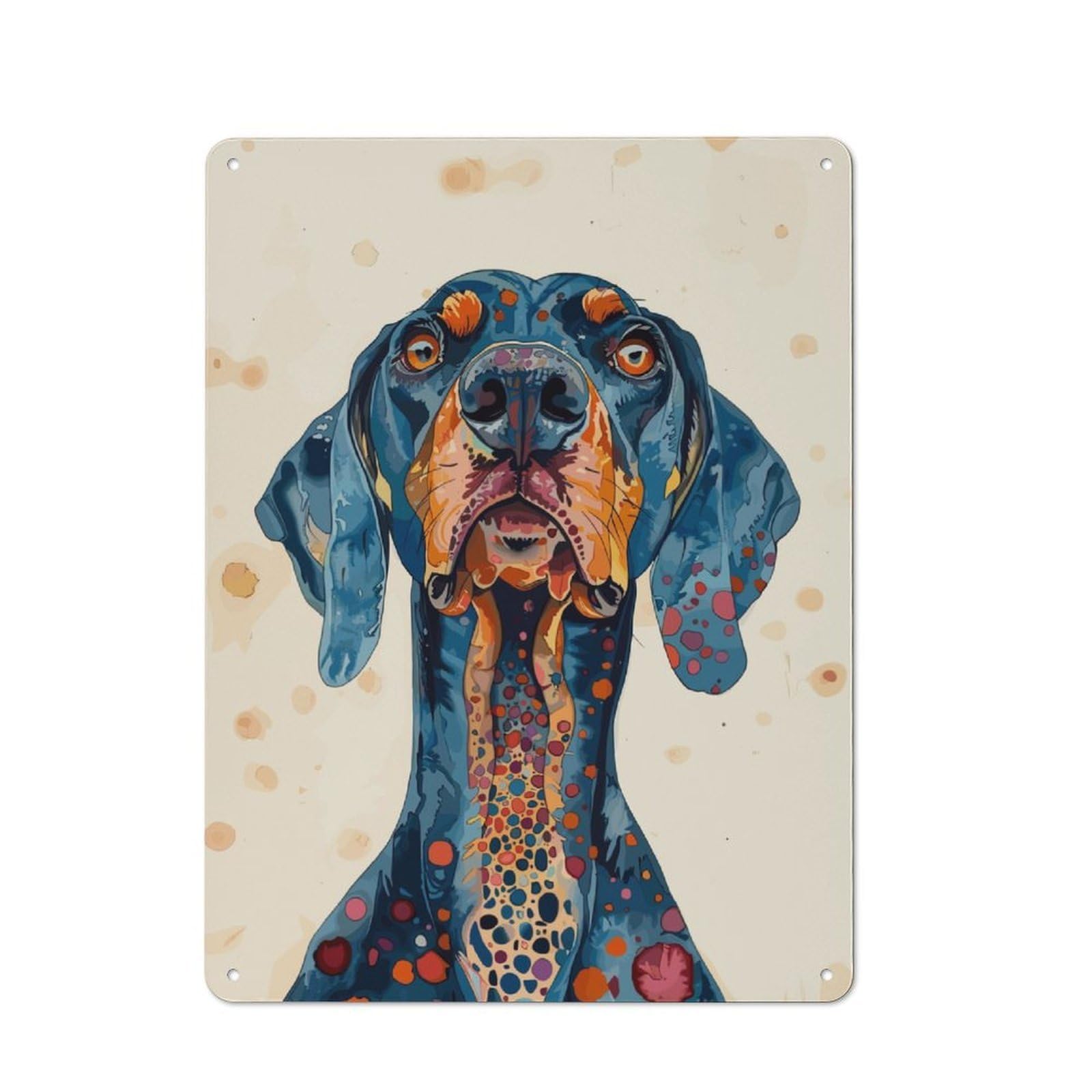 Junmoney Rhodesian Ridgeback Tin Wall Plaque 40X30cm With For Living Room Or Hallway, A Decorative Christmas Gift For Hallway Decor Fans