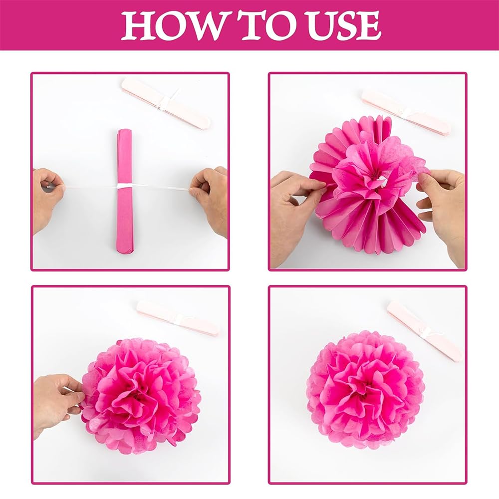 Snapklik.com : Hot Pink And Black Happy Birthday Party Decorations For  Girls Women, Pink Decor Supplies, image size:1000x1000