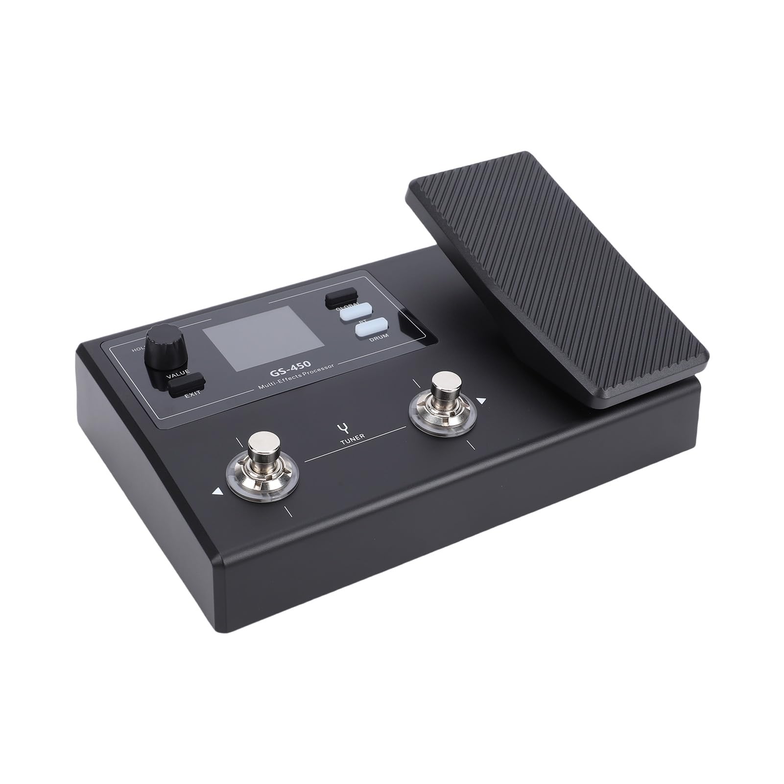RiToEasysports Pedal de Efectos de Guitarra, Procesador Multiefectos con Sonido de 24 Bits, 8 Módulos, 100 Preajustes, Batería Incorporada, Pantalla LCD, para Guitarra Eléctrica, Pedaleras