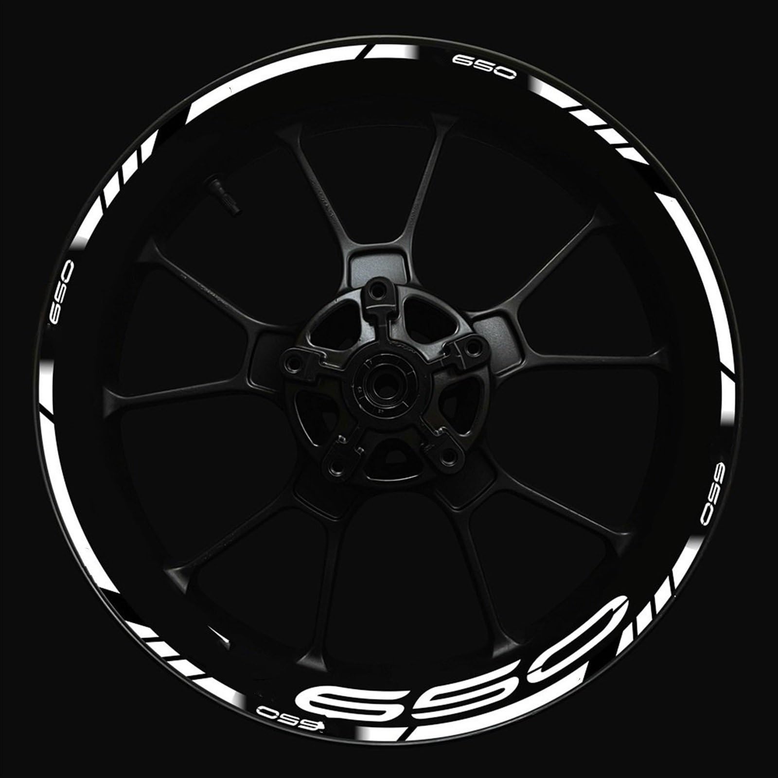Front and Rear Wheel Hub Decal Set Improved Decoration for Kawasaki Z650 Motorcycle Z 650 Rim Stickers Decorative(Color25)
