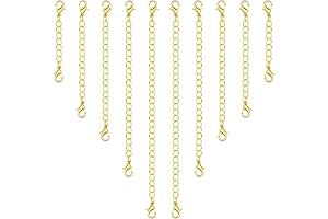 10 Pcs Jewelry Extenders for Necklaces, Bracelets, and Anklets