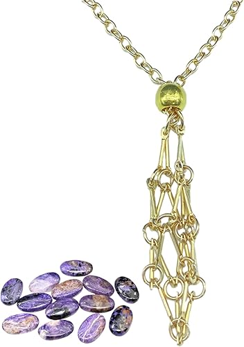 Miniatura 8 de Crystal Holder Necklace, Stainless Steel Crystals Stone Cage, Durable Empty Crystal Holder Necklace, Necklace Cage with Original Ecological Retro