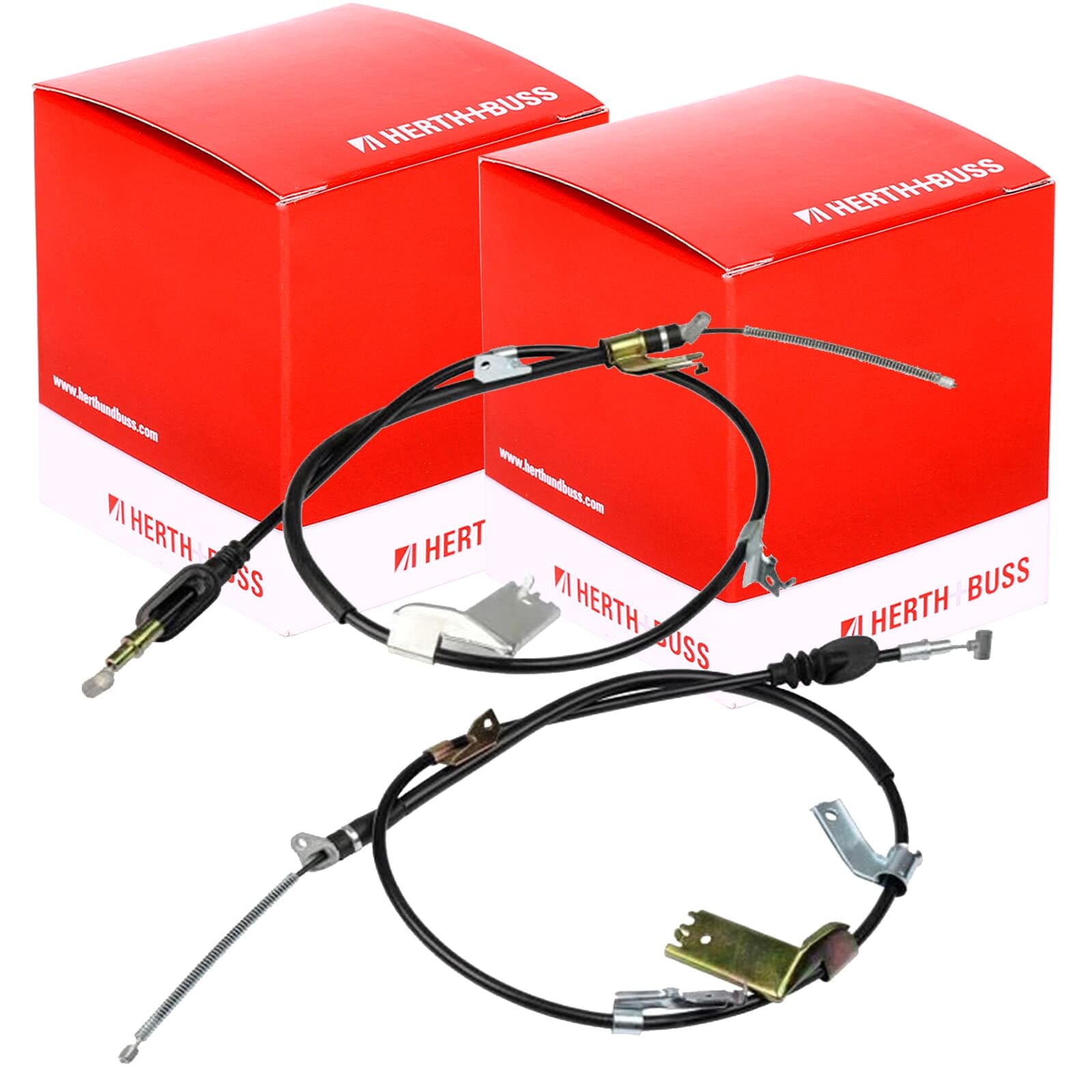 2X Herth+Buss Handbremsseil Seilzug Handbremse hinten links+rechts | 2X Herth+Buss Handbremsseil Seilzug Handbremse hinten links+rechts