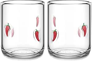 Amazon.com: Funnymoom 2 PCS Icon Juice Glasses - 14oz Old Fashioned ...