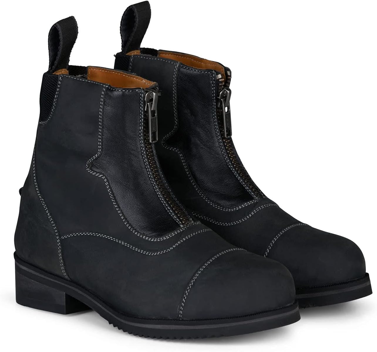 HORZE Little Kids Paddock Boots - Front Zip Leather