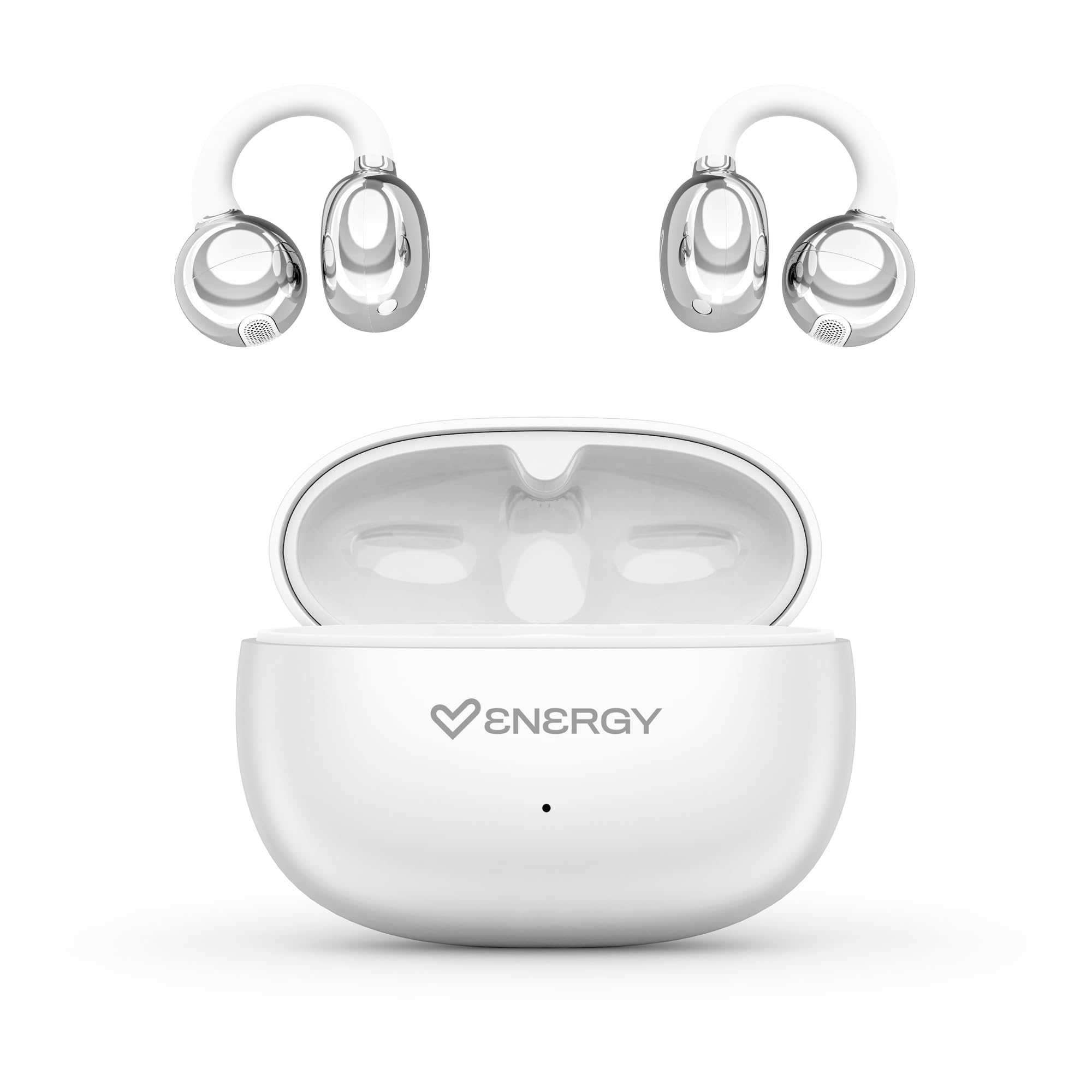 Energy Sistem ChicPods Auriculares Inalambricos Bluetooth Premium Insonorizados Open Sound 23H Bateria ENC Cascos con Cancelacion Ruido en Llamadas IPX4 Resistentes al Agua True Wireless Blanco