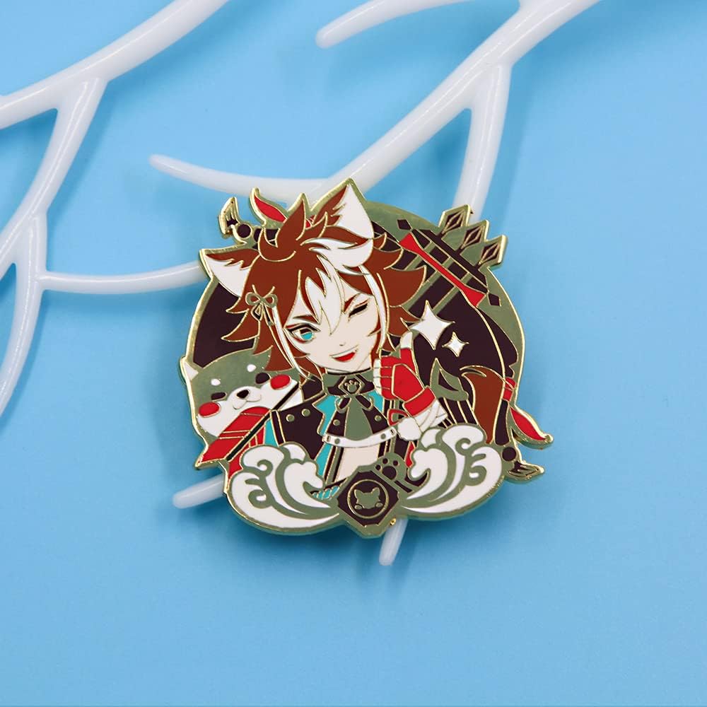 Gorou Brooch Pin - Gorou Characters Cosplay Enamel Brooch Lapel Pin - Gift for Fans, Women and Girls (Gorou Pin) - Image 3