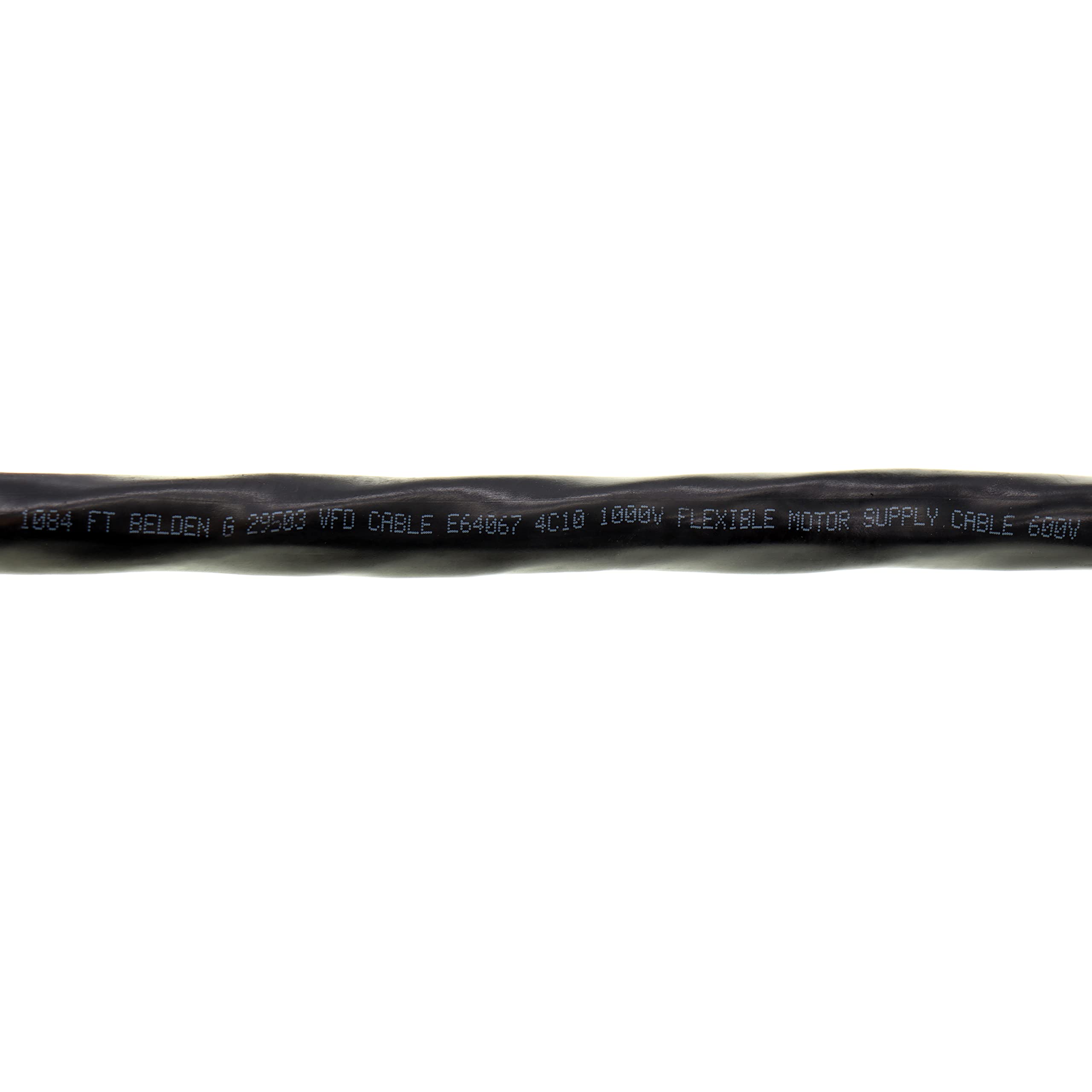 Belden 29503 High-Flex Motor Supply VFD Cable, 10AWG 3C, Shielded, 1000V, Sold Per-Foot