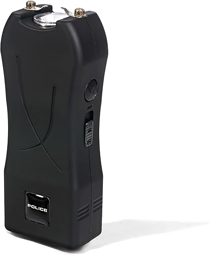 Miniatura 6 de Police Pistola paralizante para defensa personal 398 – Mini recargable de alto voltaje con linterna LED, compacta y resistente, seguridad personal