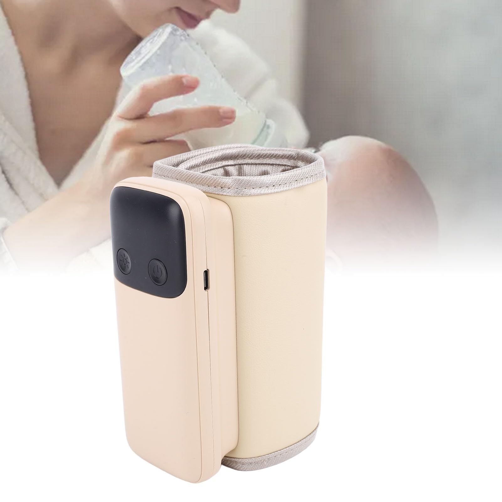 Sxhlseller Calentador de Leche para Bebés, Calentador de Biberones Portátil con Luz Nocturna y Control Preciso de Temperatura para Viajes, Calentador de Biberones de Calentamiento Rápido