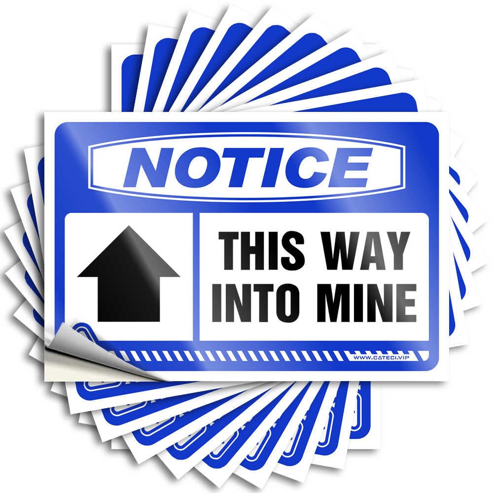 Decals Retro Kitchen Decor Waterproof Vinyl Sticker | Notice This Way Into Mine [up Arrow] Coastal Garage for Standing DIY Projects(6X9CM)