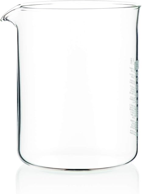 Bodum 1504-10 Coffee Press Beaker, Glass - 4 Cup, Transparent