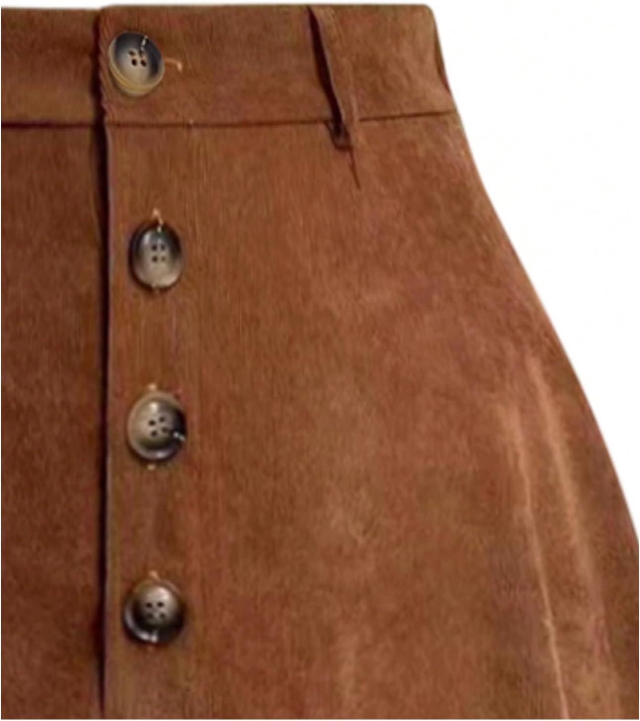 Women's Plus Size High Waisted Maxi Skirt Dressy Casual Button Front A Line Office Skirts - Image 4