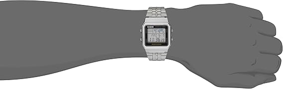 Casio Men's A500WA-1ACF Classic Digital Display Quartz Silver Watch
