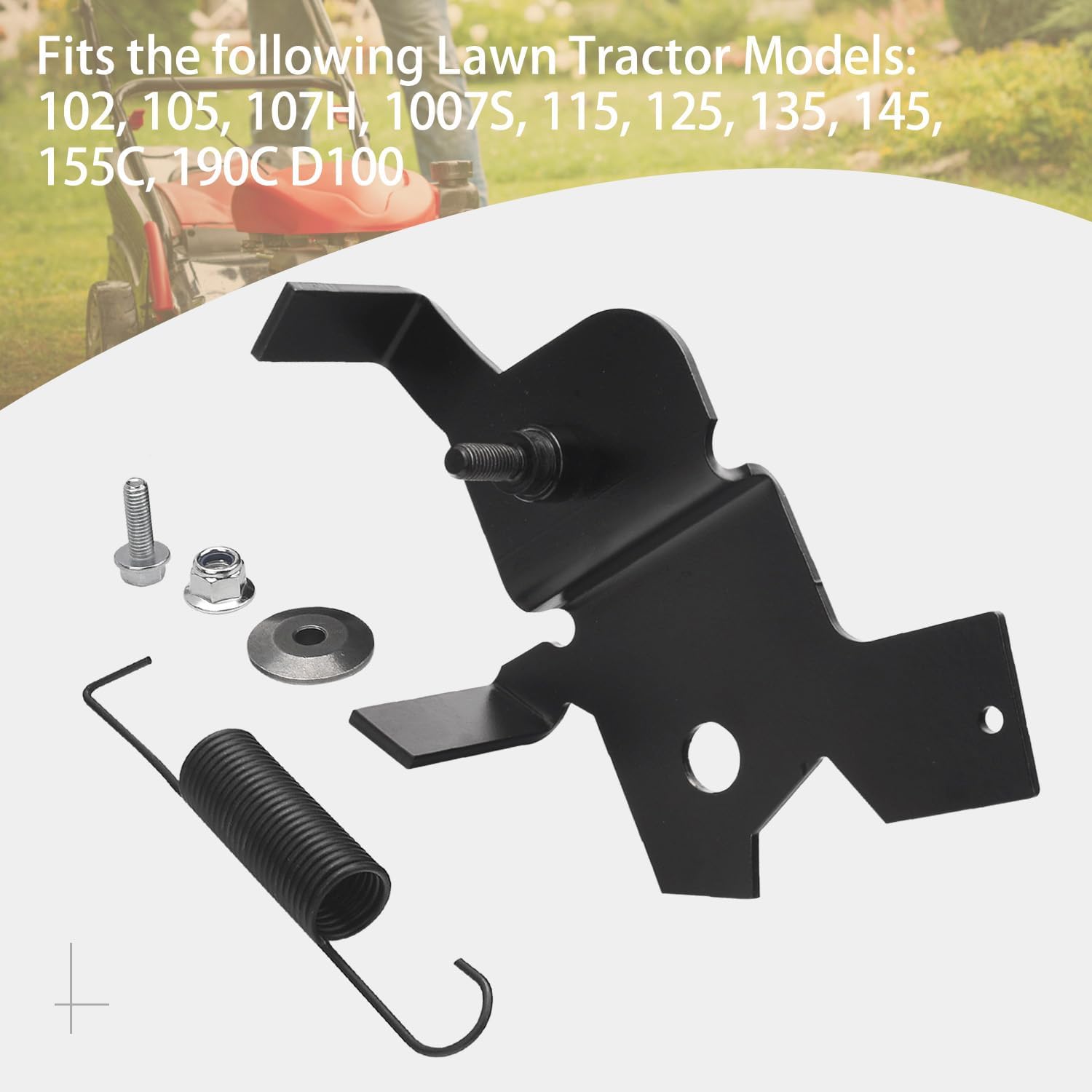 GY21401 Deck Idler Arm kit for John Deere LA175 D170 E180 100 Series 54" Mower Deck Lawn Tractors (Include Spring & 19M7876 Screw & GX23240 Bushing 14M7400 Nut)