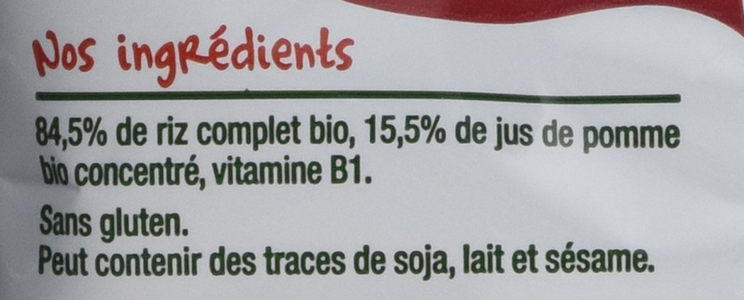 Good Goût Minigalettes de Riz à la Pomme Dès 10mois, Bio, 40g