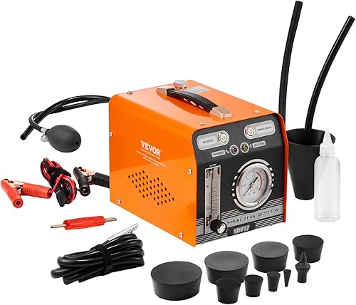 VEVOR Detector de fugas de máquina de humo automotriz, probador de fugas de máquina de humo EVAP con bomba de aire incorporada, medidor de presión y