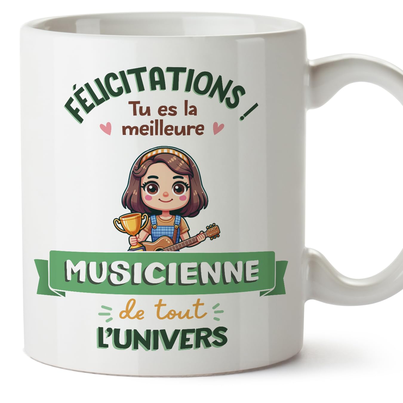 MUGFFINS Musician Woman Mug - in French - Meilleur Univers Trophée - Funny Gift for Colleagues - Ceramic 11oz Mug — image 1