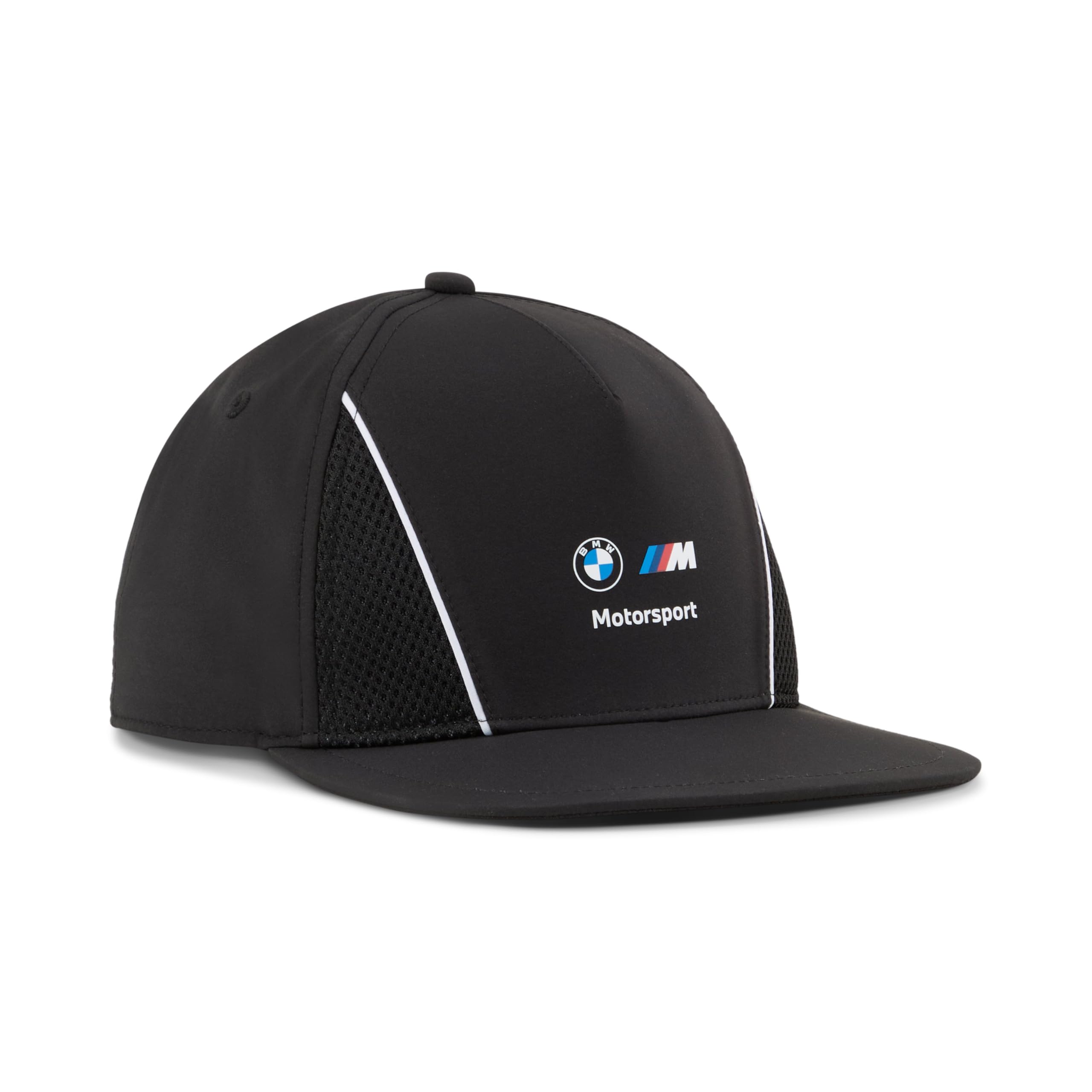 BMW Genuine M Motorsport Flat Brim Cap Black Hat Flat Adjustable 80165B5D0E9