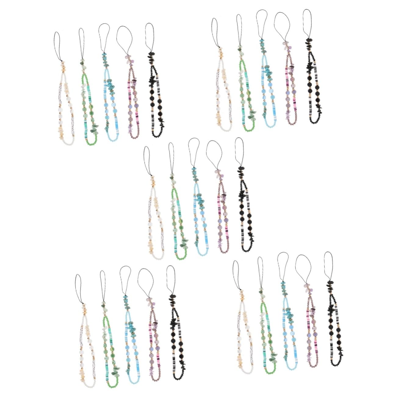NUOBESTY Lanières De Téléphone Décoratives Perles Diy Dragonne Amovible Charmes Pour Mobile Accessoires Élégants Pour Téléphone