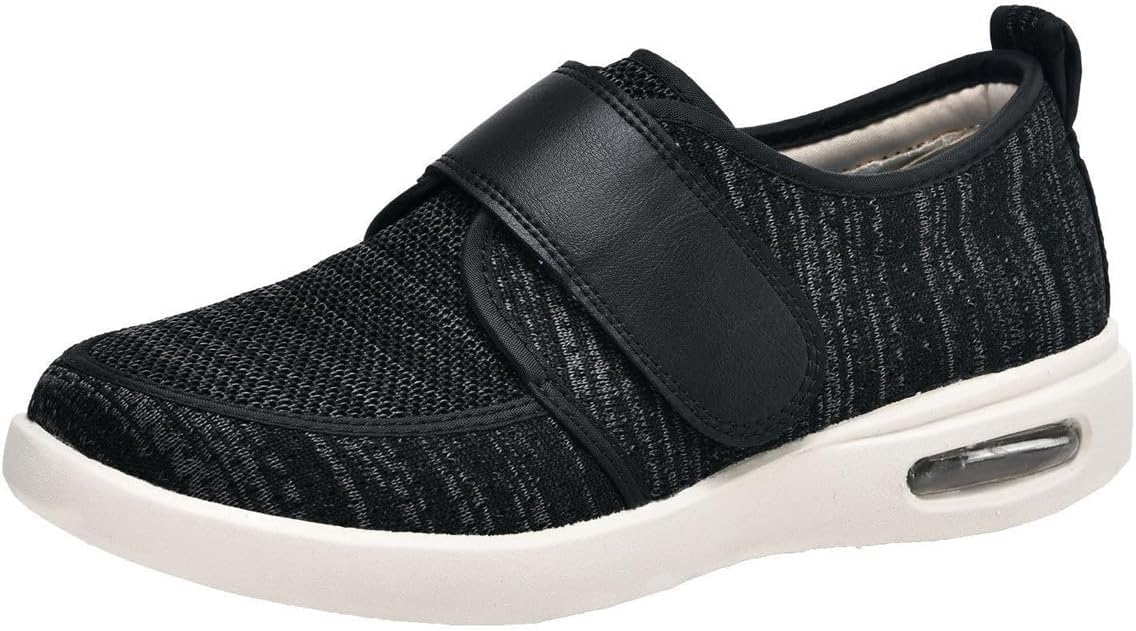 VEACAM Extra Wide Diabetic Shoes for Men Women Casual Walking Shoes for Elderly Breathable Adjustable Swollen Feet Sneakers
