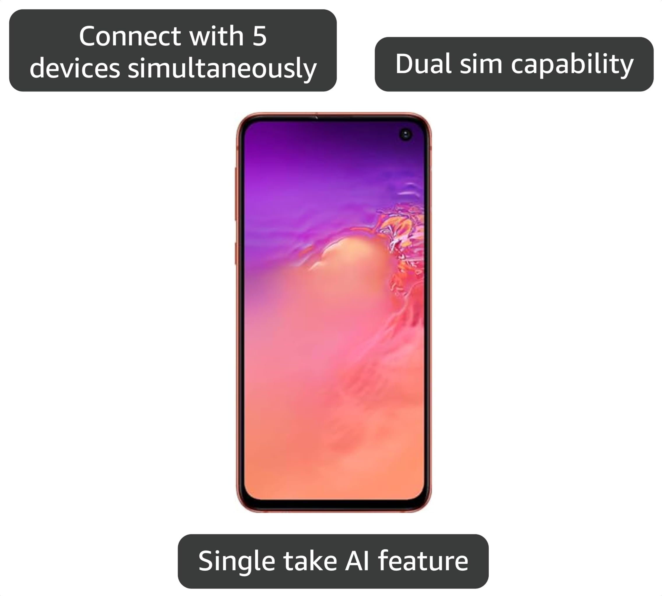 Amazon.com: Samsung Galaxy S10e, 128GB, Flamingo Pink - Unlocked