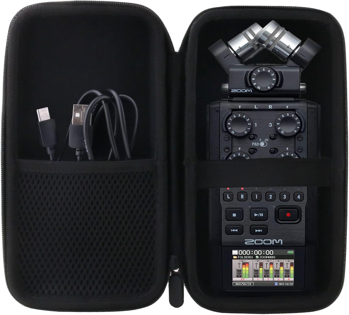 WAIYUCN Hard EVA Carrying Case for Zoom H6/ H6 essential Portable Studio Handy Recorder Case.