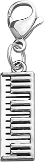 CHOORO Piano Keyboard Pendant Keychain Piano Zipper Pull Music Jewelry Gift for Pianist/Piano Teacher/Music Lovers (Piano Zipper Pull)