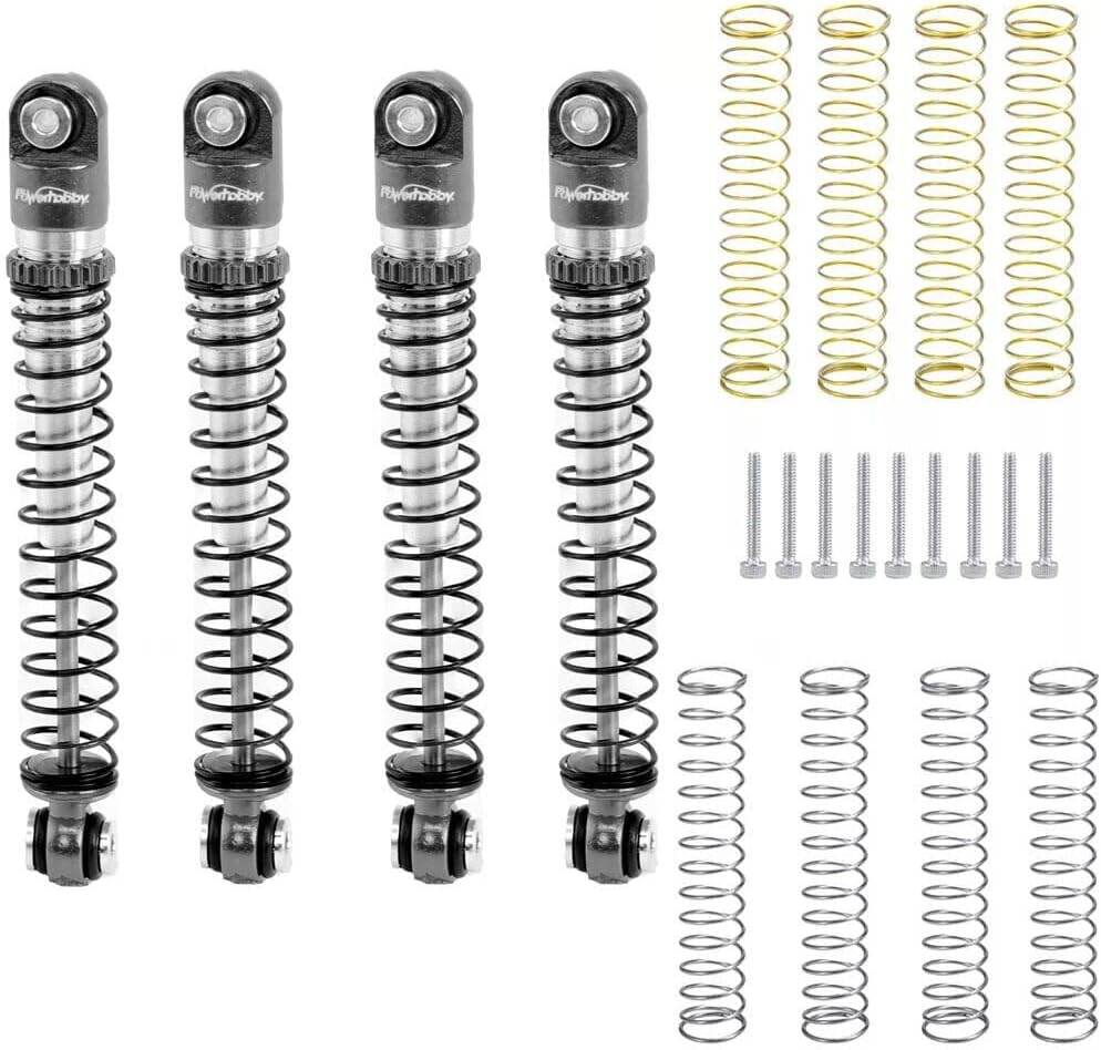 Powerhobby 1/24 Axial SCX24 Aluminum 54mm Long Travel Shocks (Black)