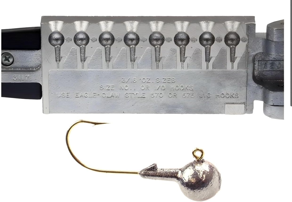 Do It Mold Round Head Jig Size 3/16, Oz Do it Mold (3117) RHB-8-316 Cavities 8 Total