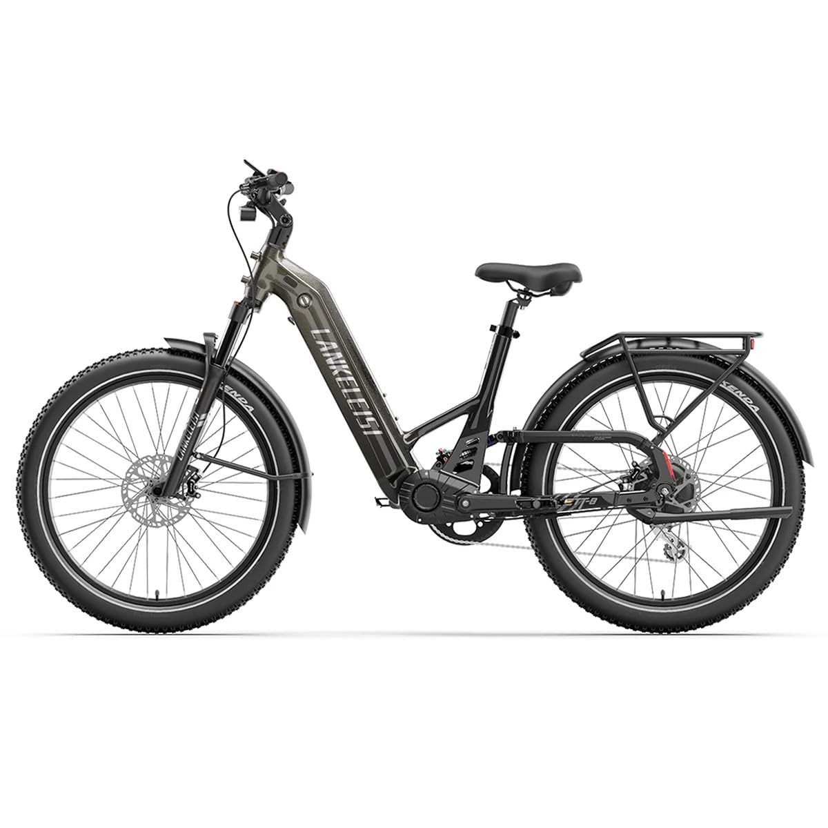 LANKELEISI Kett-8 E-Bike 26 Zoll Fatbike Vollfederung 960Wh Akku Bis 150KM | mit Drehmomentsensor, 26x3.0 Zoll, Heckmotor, 8-Gang Schaltwerk, Pedelec SUV Citybike für Damen u. Herren