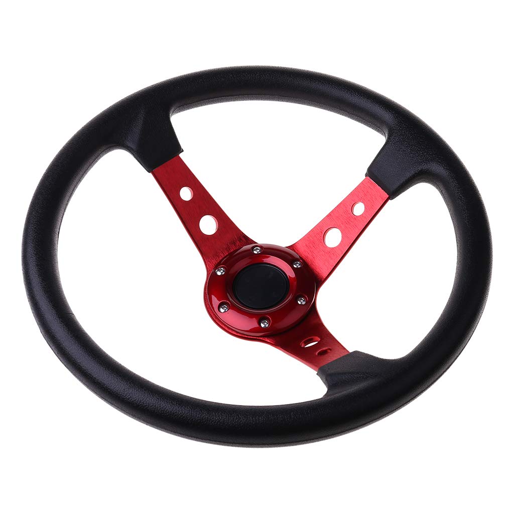 Volant Sport Volants universels de Course Automobile en Cuir PVC de 4 Pouces