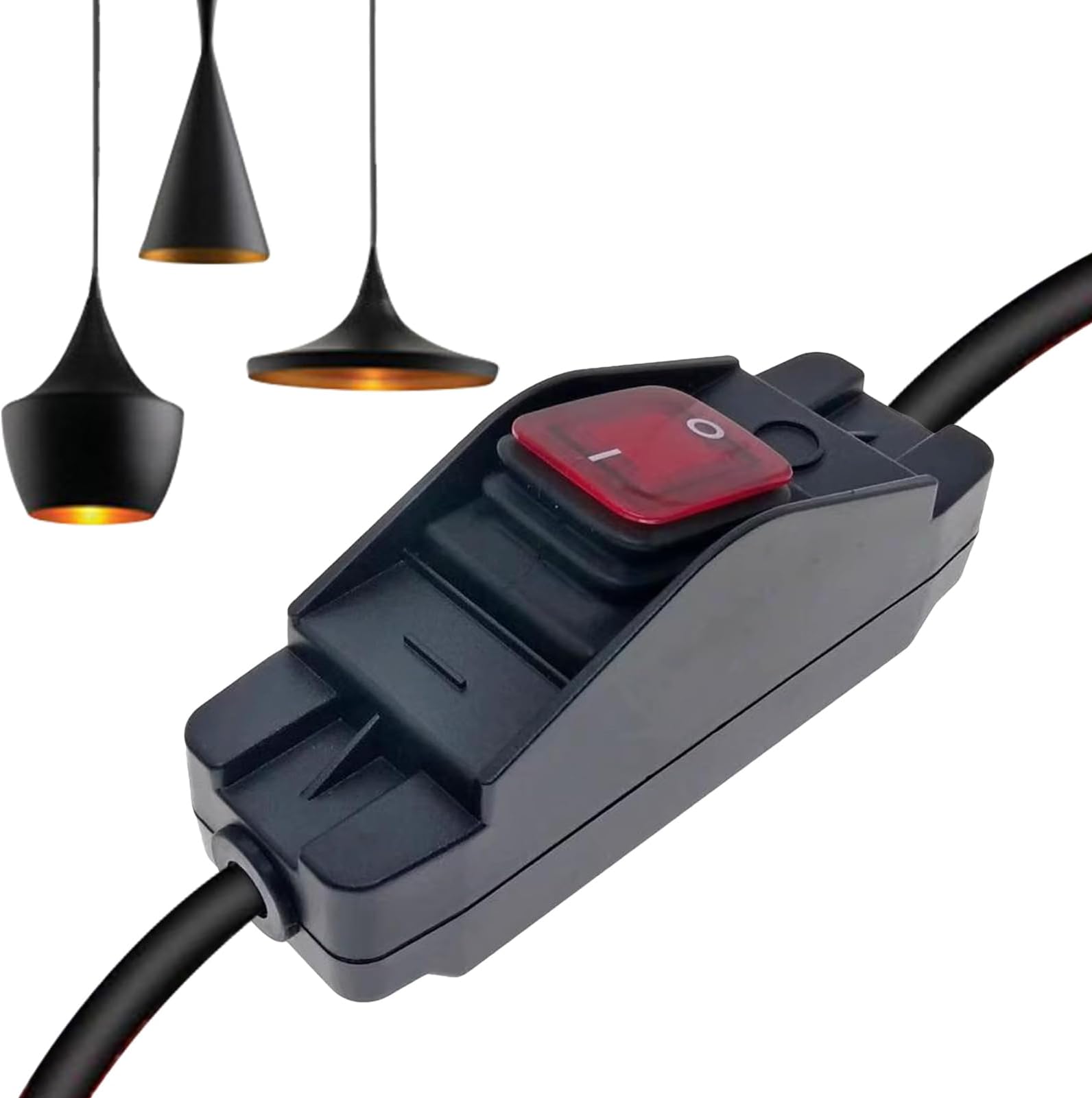 防水 コード ボタン スイッチ | 30A ランプ遮断器,220V 家電 コード ボタン LED 表示 灯 付き 電源コード スイッチ - 家電製品 照明器具 家庭用 業務用 配線 室内用 大型ヒーター 工業用ファン向け