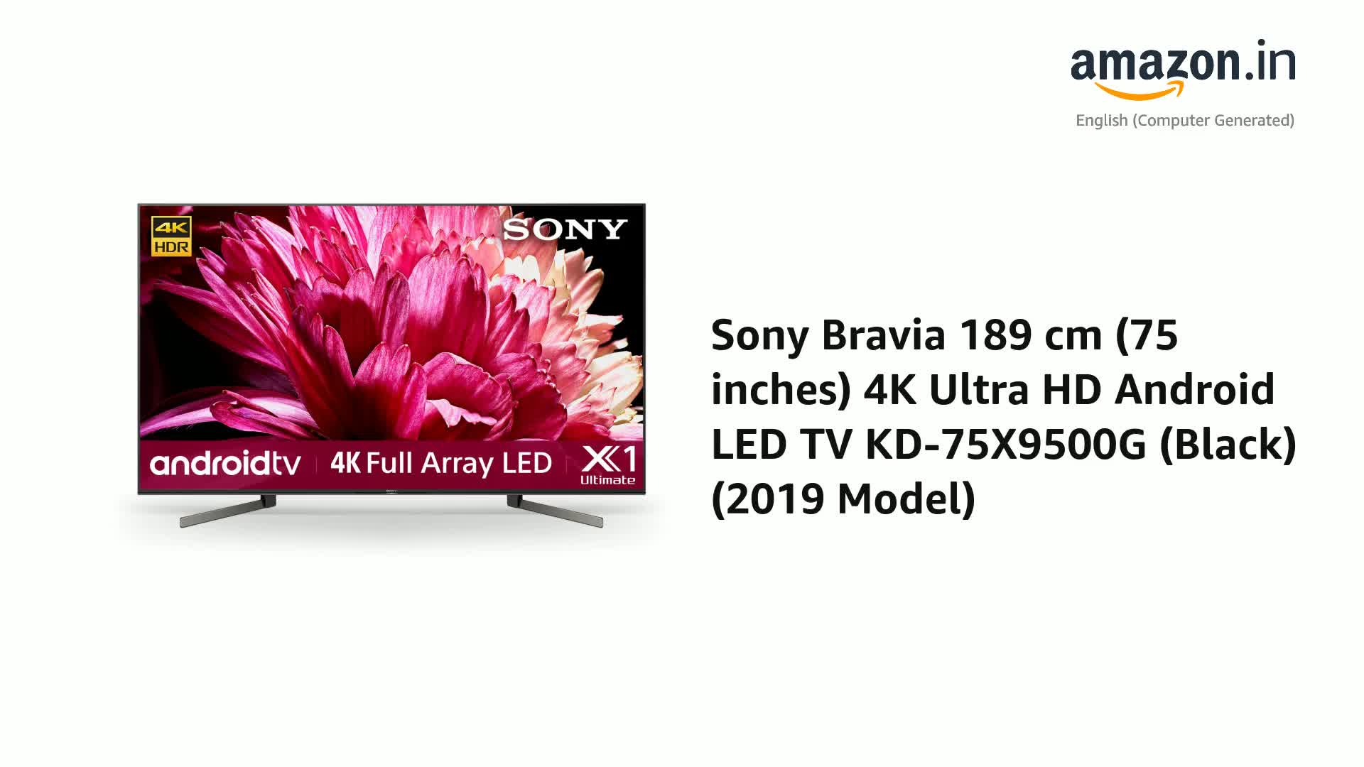 Sony Bravia 189 cm (75 inches) 4K Ultra HD Android LED TV KD