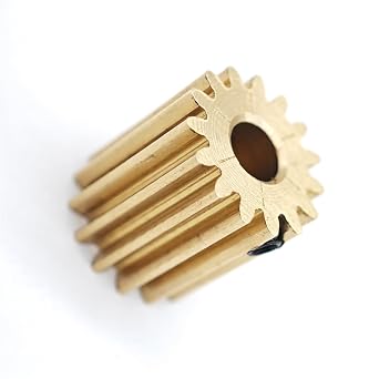 0.5M Flat Spur Gear 0.5 Module 10T 11T 12T 13T 14T 15 Teeth Straight Pinion 2mm to 4mm Hole Cylindrical Gear M3 Screw Mechanical12 Teeth 2mm bore