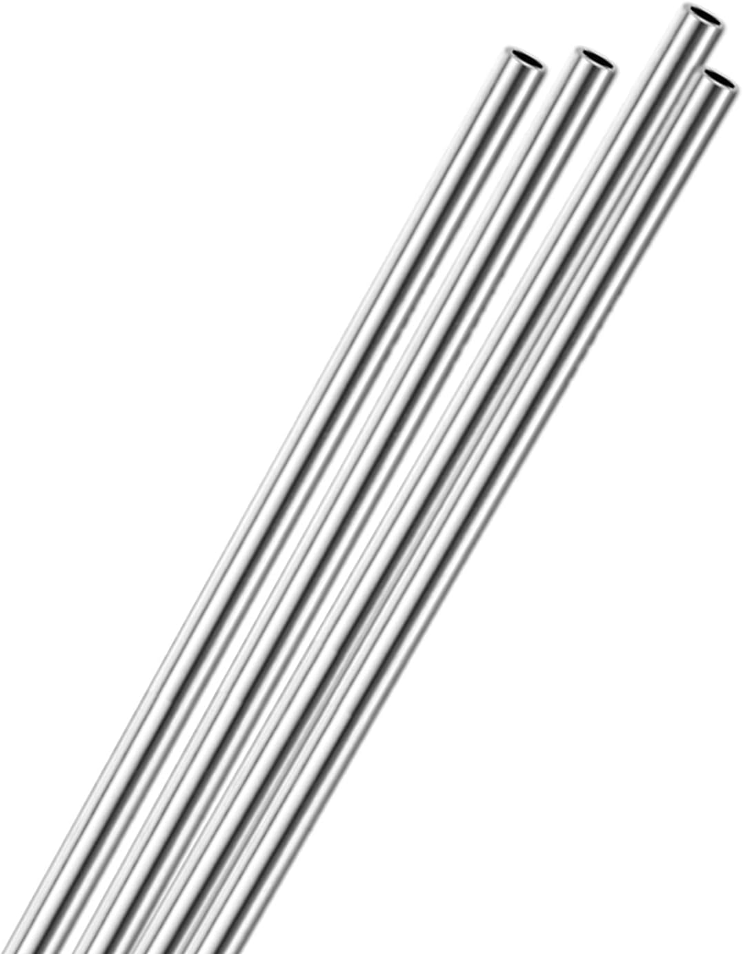 M METERXITY 4-Pack 250mm 304 Stainless Steel Tube, 5mm OD 0.4mm Wall Thickness Seamless Stainless Steel Tubing for Construction/Machining/DIY Crafting, Metal Straight Pipe [0.2x0.02x10IN]