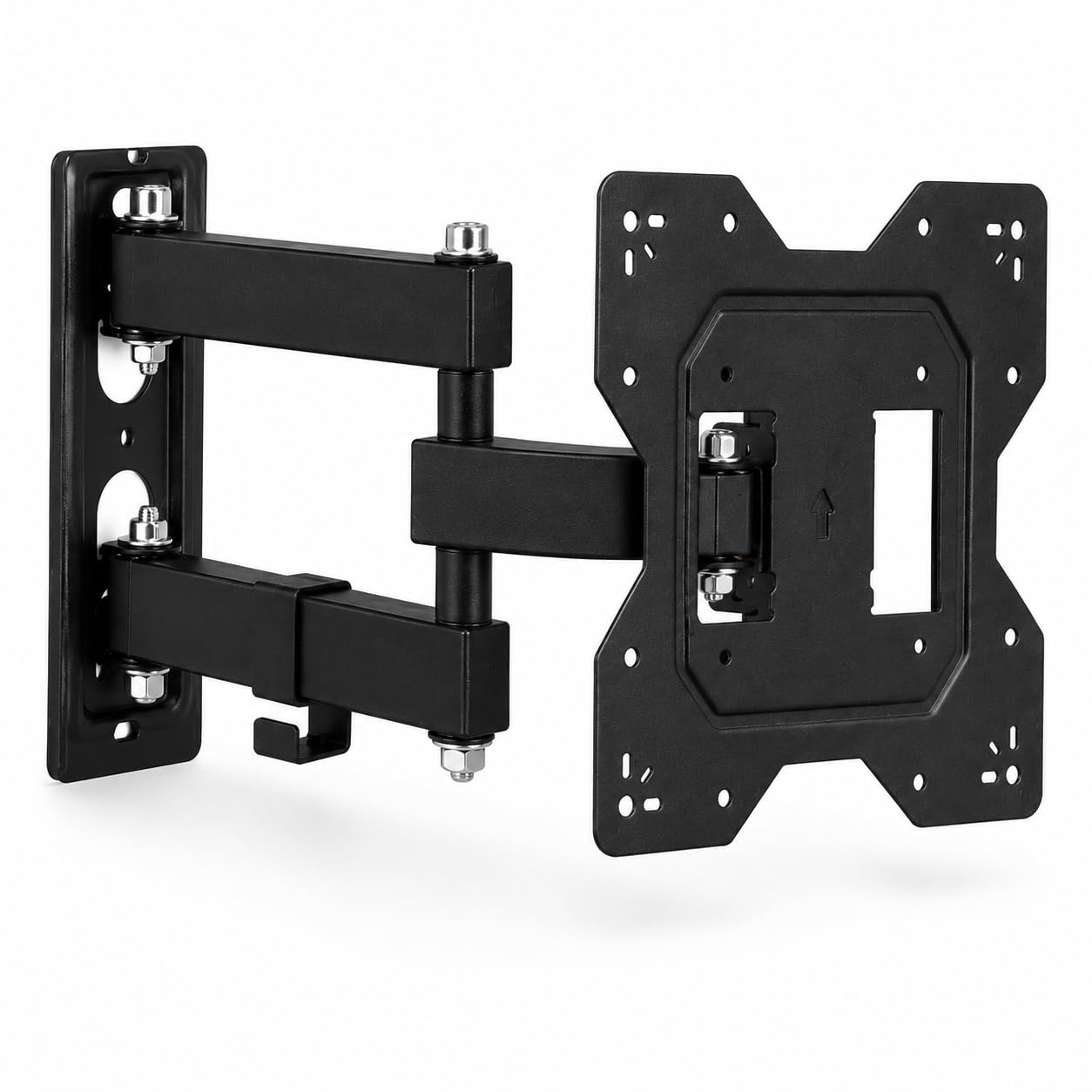 Supporto TV Parete 32-55 Pollici, Staffa TV Girevole ±90° e Inclinabile +3°/-10°, Braccio Estensibile 56-378 mm, VESA 100x100/200x100/200x200, Portata 30 kg, Nero