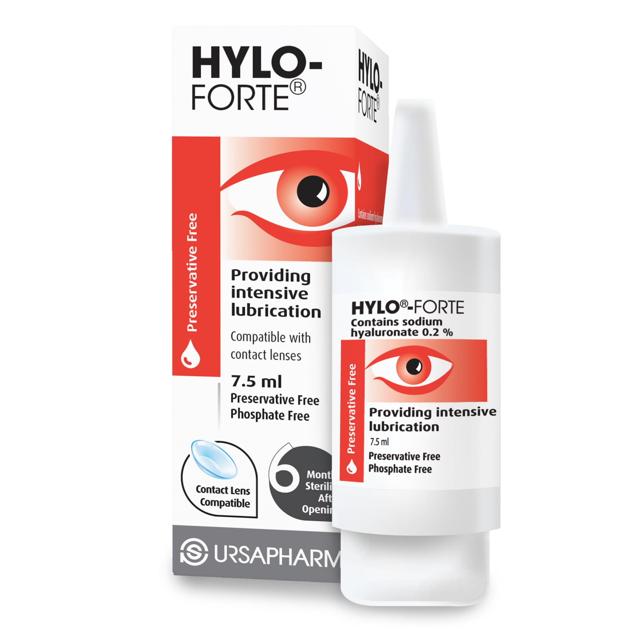 HYLO Forte - Preservative Free Lubricating Eye Drops - for Treatment of Severe and Persistant Dry Eyes - 10ml