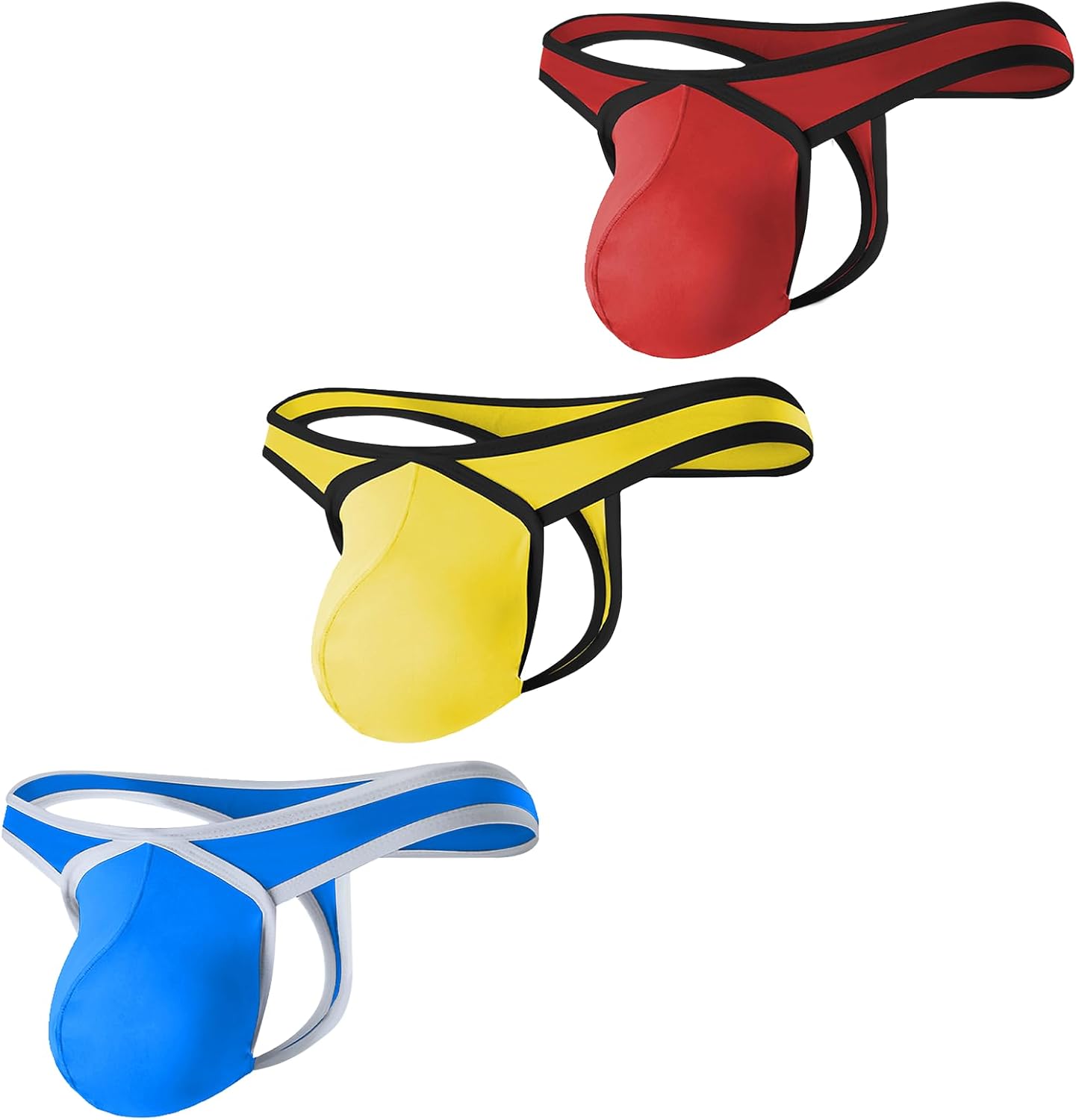 KAREN SPACE Mens Pouch Thong Sexy And Fashion Underwear, Ice Silk T-Back Thongs Athletic Supporter