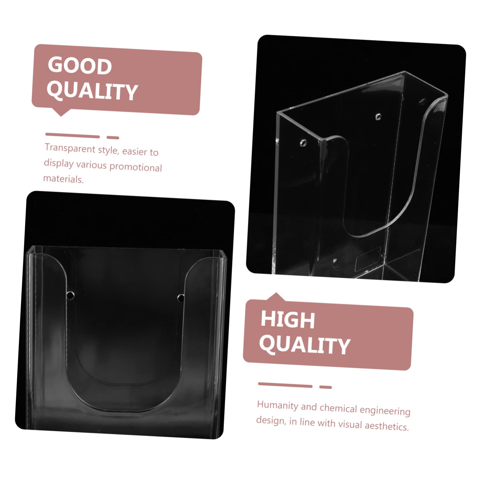 Tofficu 3pezzi Porta Documenti Trasparente Da Muro Organizer Per Cataloghi e Riviste Rack Per File Design Semplice e Funzionale Per Uffici e Studi Professionali