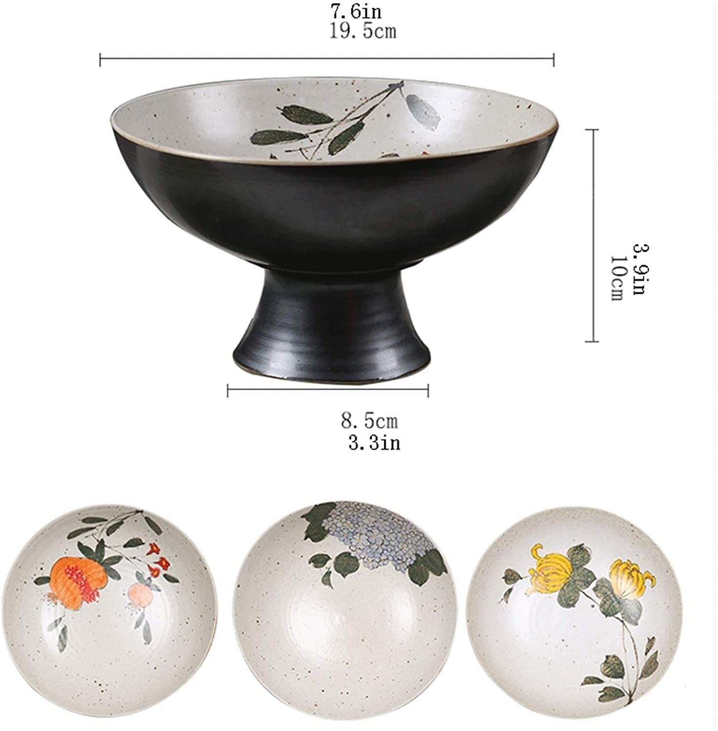 Patera na Owoce Miska na Owoce Kosz na Owoce Chińska Ręcznie Malowana Miska Na Owoce Wykwintny Wzór Ceramiczna Miska Na Owoce Naczynie Na Cukierki Dekoracyjne Stojak na Owoce Koszyk Na Owoce (Color :