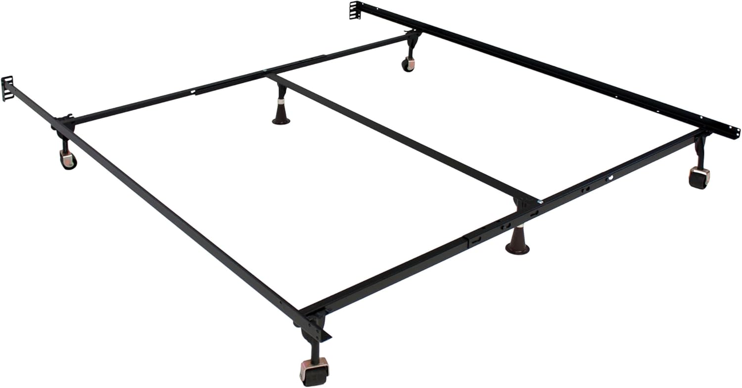 24/7 Shop at Home Huntsdale Bed Frame, Box Spring Required, California King, Black