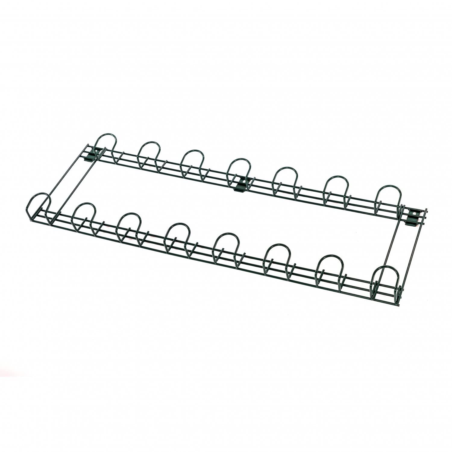 Oypla Metallic 15 Hook Wall Mounted Garden Tool Storage Rack Hanger Shed & Garage