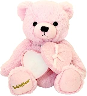 [シアーズ] テディベア ぬいぐるみ ハート型 ジュエリーボックス ギフト セット (ピンク) tdt-01-pk