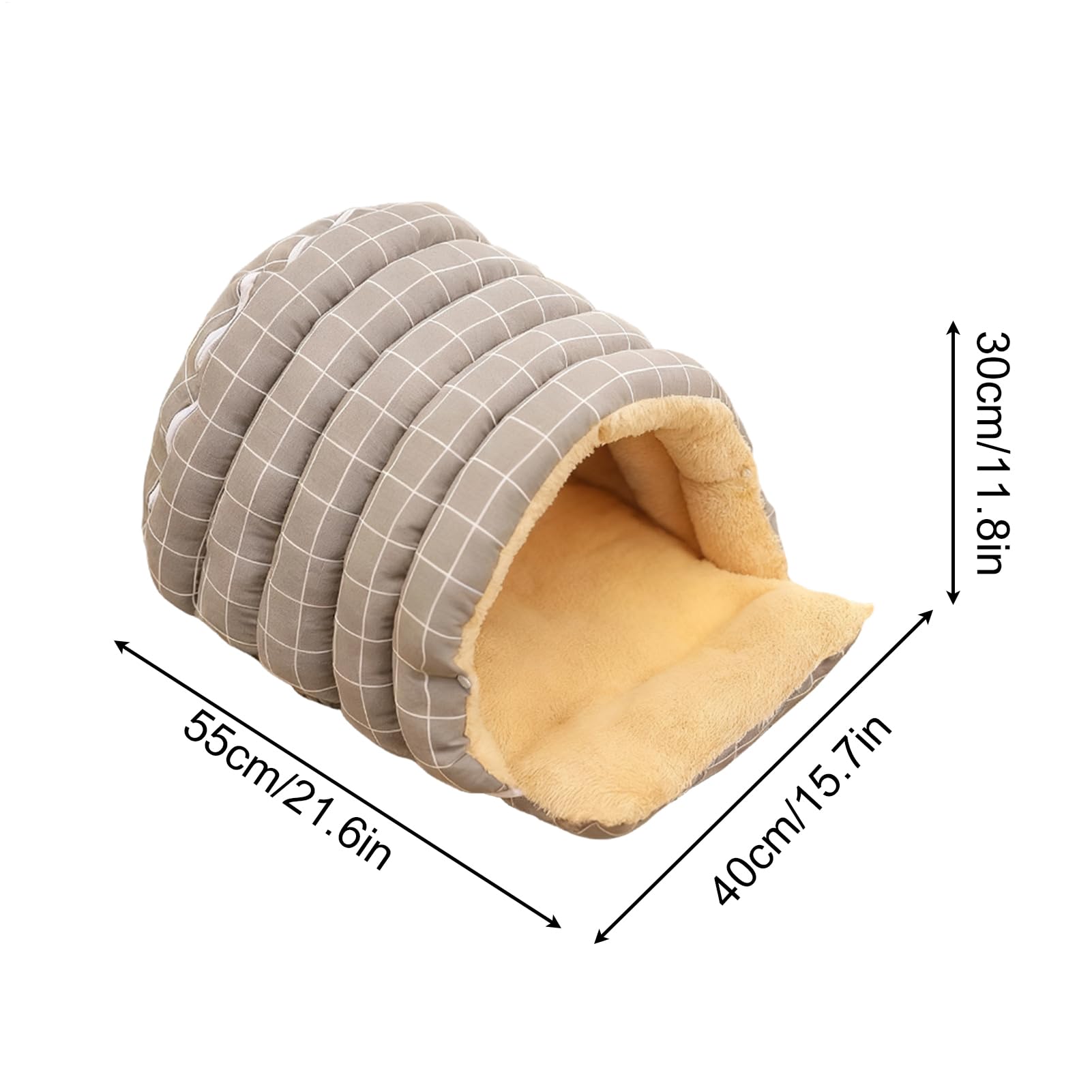 Cama para con Forma de Cueva | Casa Lavable Cálida Y Cómoda - Cueva para Mascotas con Diseño De Cúpula Semicerrada,para Cachorros, Y Mascotas Pequeñas, Rincón De Juego, Invierno, Navidad