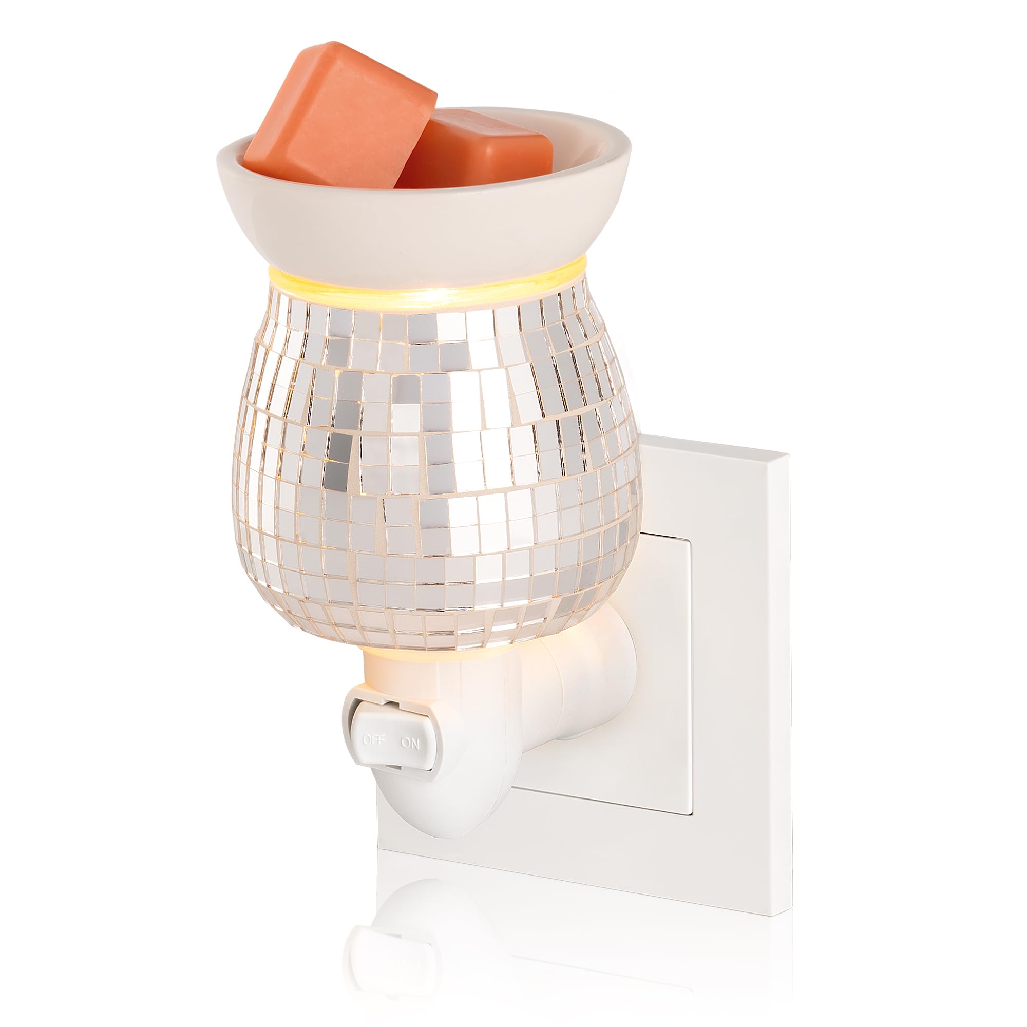 Disco Ball Plug in Wax Melt Warmer - Cordless Wax Warmer Plug in Wall - Mini Disco Ball Diffuser Lamp - Wall Night Light Candle Melter