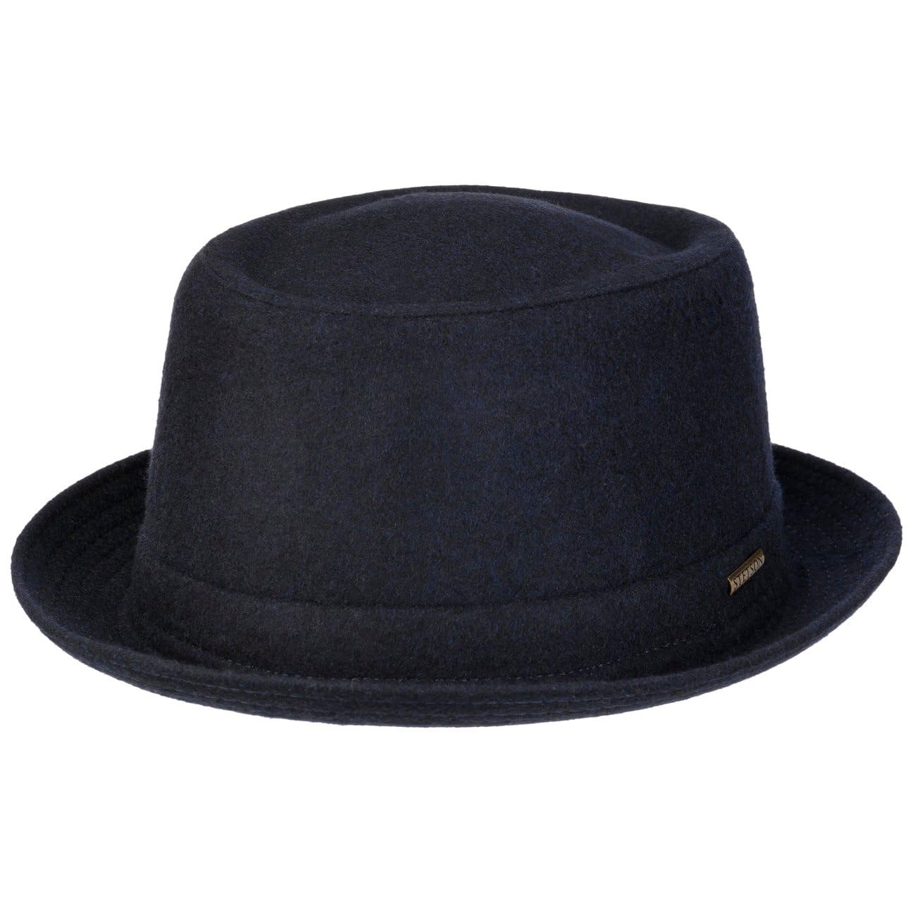 Stetson Wool Pork Pie Sombrero Hombre Mujer Sombrero de Fieltro Made in Italy Lana Virgen Forro de algodón Fedora Otoño Invierno