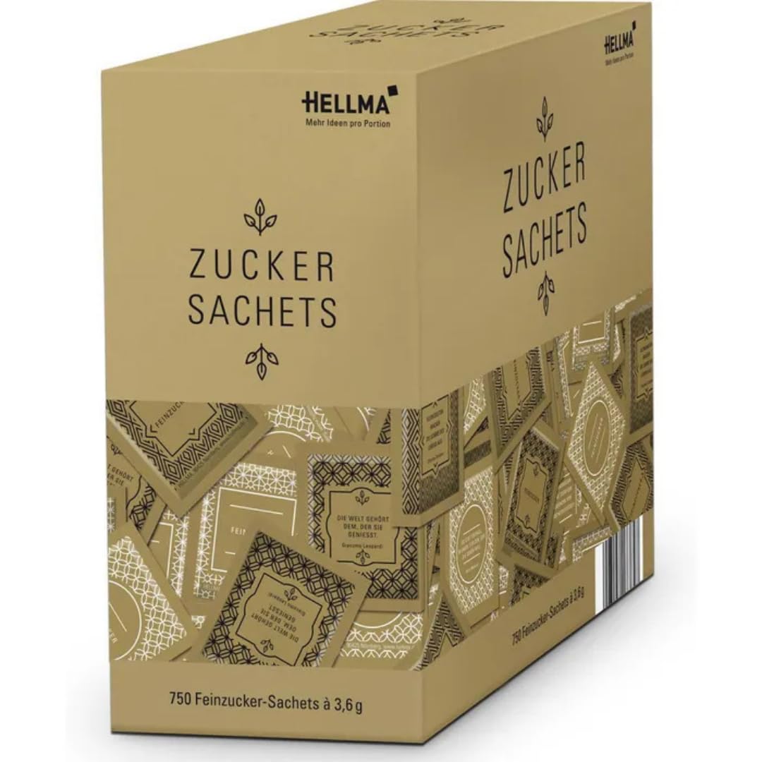 Heelma Zuckersticks Zuckersticks Goldline, Portionsbeutel Feinzucker 2700 Gramm (je 3,6 g, 750 Stück)