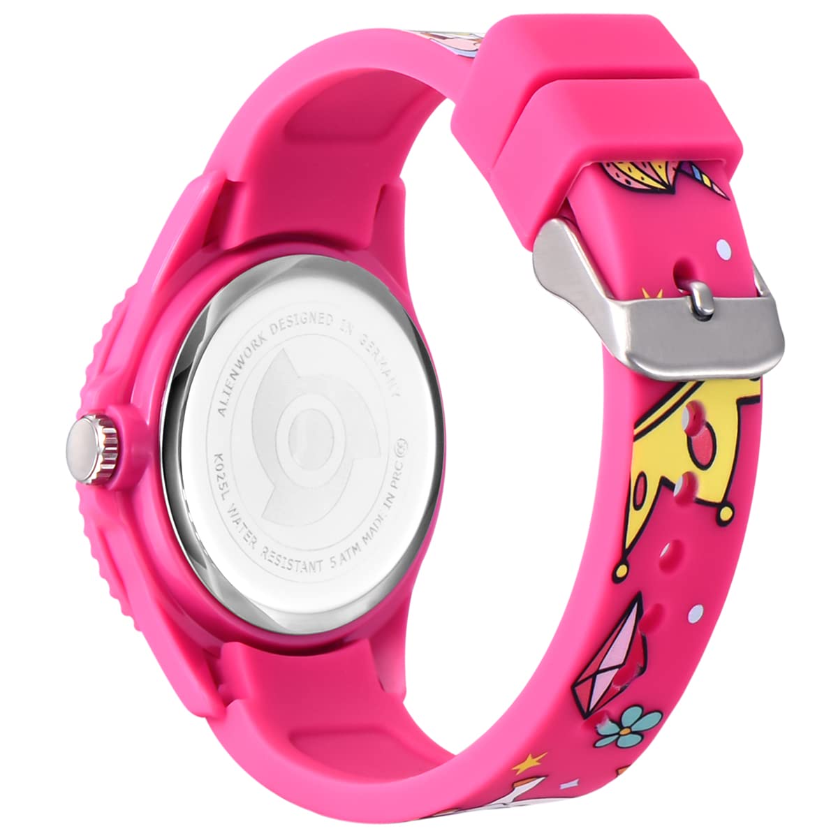 Alienwork Kids Orologio di Apprendimento Bambini Ragazzi Ragazze Tempo di Apprendimento Impermeabile 5 ATM